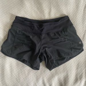 Black lululemon shorts 4inch size 6